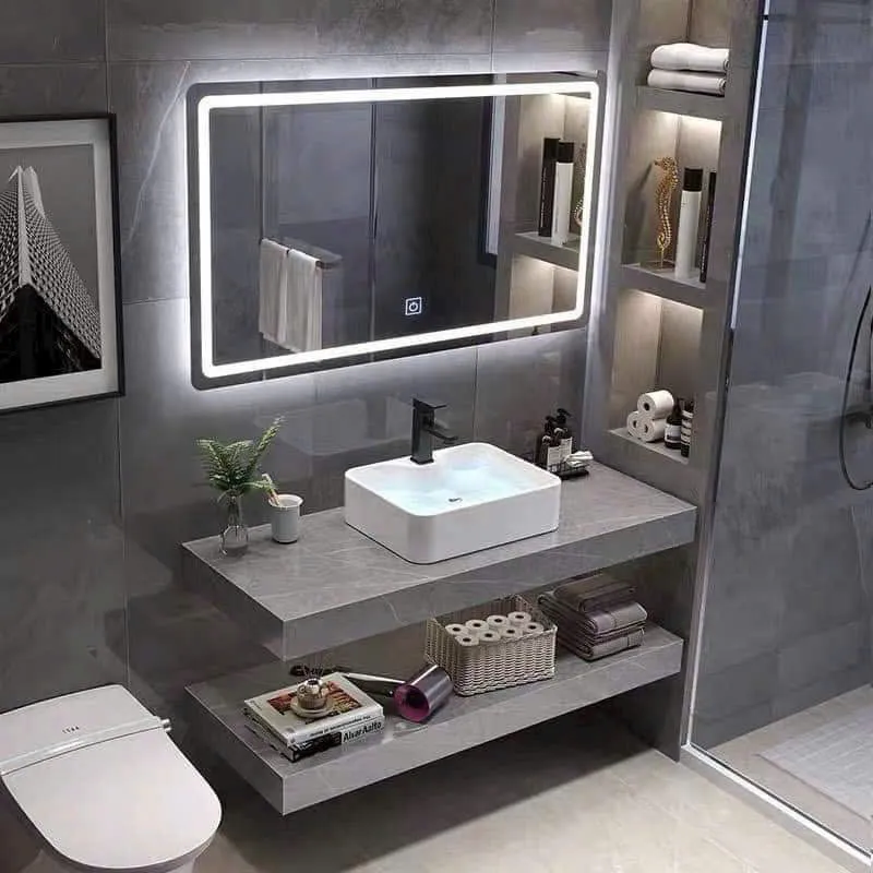 Bộ Bàn đá lavabo 2 tầng-4423